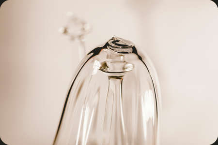 Beauty broken glasses in color sepia for memoriesの写真素材