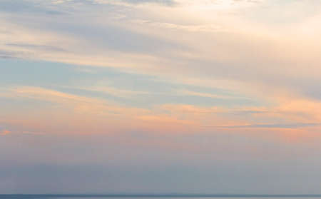 Beauty colours of sunset summer sky over sea