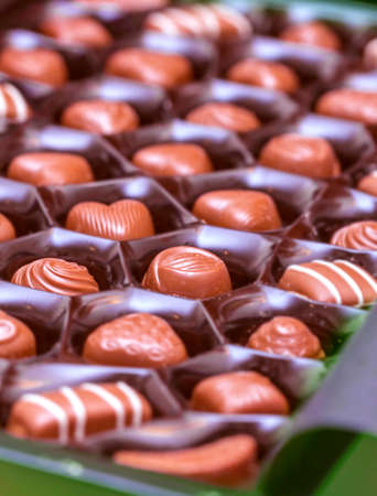 Beauty fresh chocolate candy for presents and good moodの写真素材