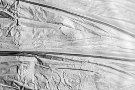 Grey and white paper with pleats for fantasyの写真素材