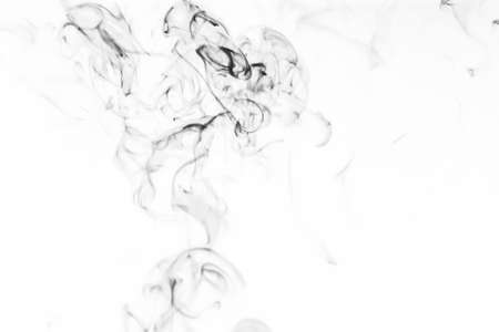 Silhouette is similar to smoke on whiteの写真素材