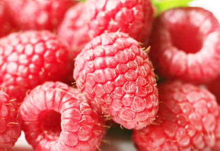 Beauty fresh big raspberries for tasty moments