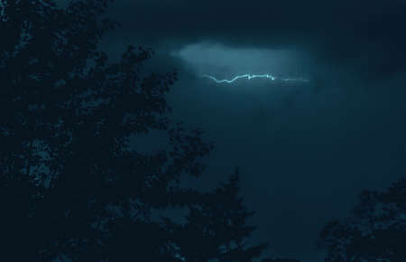 Lightning in storm sky like symbol of natureの写真素材