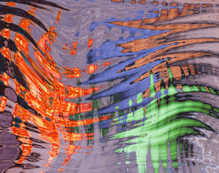 Creative abstract figures in multi colored tones
