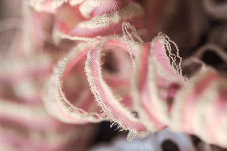Real pretty pink and white old fabric like symbol of memories