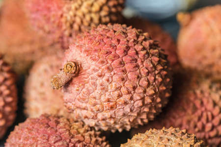 Raal fresh ripe lychee fruit large for tasty kind degustationの写真素材