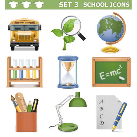 Vector School Icons Set 3のイラスト素材