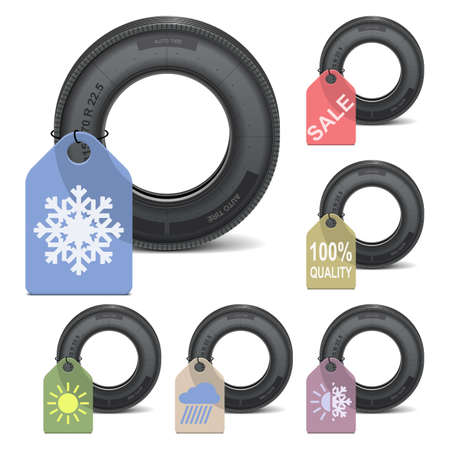 Vector Season Tire Saleのイラスト素材