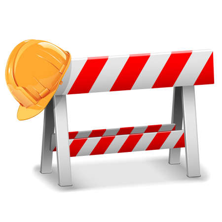 Vector Barrier with Helmetのイラスト素材