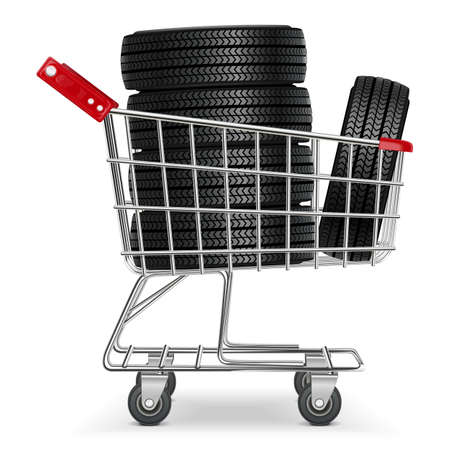 Vector Trolley with Tiresのイラスト素材