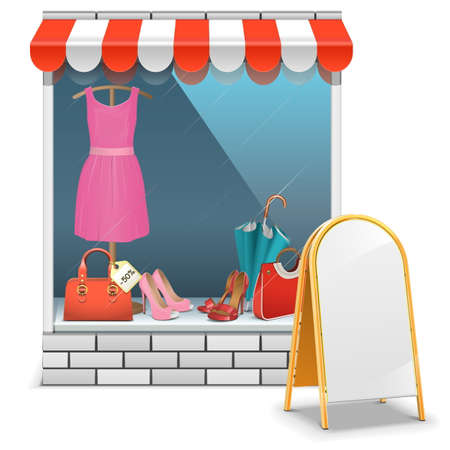 Vector Boutique with Billboardのイラスト素材