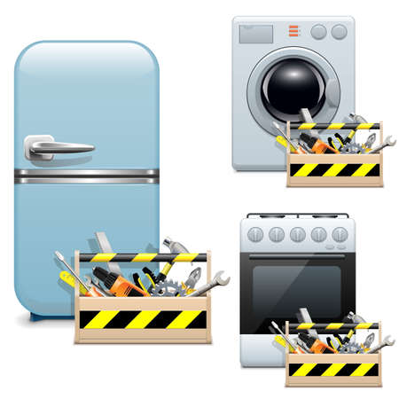 Vector Household Appliance Repair Iconsのイラスト素材