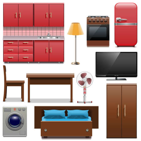 Furniture Iconsのイラスト素材