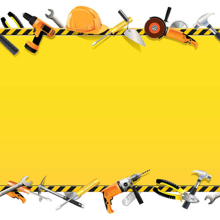 Vector Construction Background isolated on white backgroundのイラスト素材