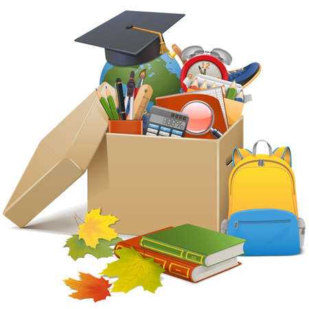 Vector School Box isolated on white backgroundのイラスト素材