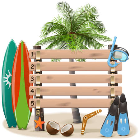 Vector Beach Rating Scoreboard isolated on white backgroundのイラスト素材