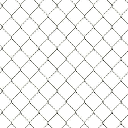 Vector seamless wire mesh fence isolated on white backgroundのイラスト素材