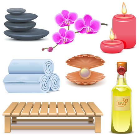 SPA Icons Set 2 isolated on white backgroundのイラスト素材