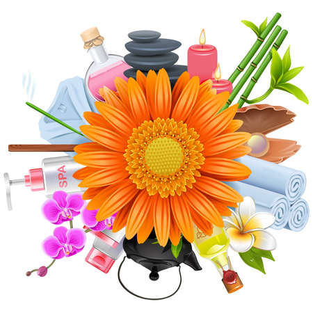 Vector SPA Concept isolated on white backgroundのイラスト素材