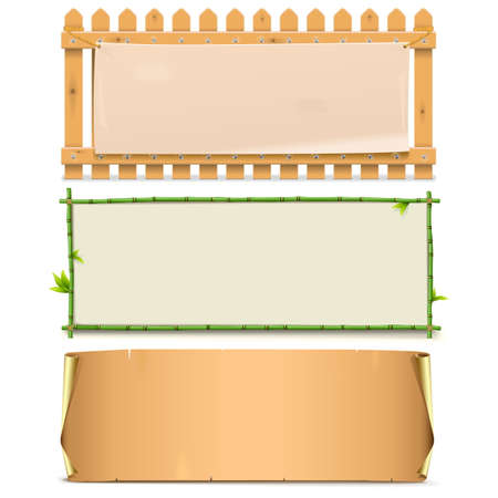 Vector Boards Set 5 isolated on white backgroundのイラスト素材