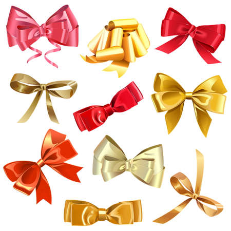 Bow Icons isolated on white backgroundのイラスト素材