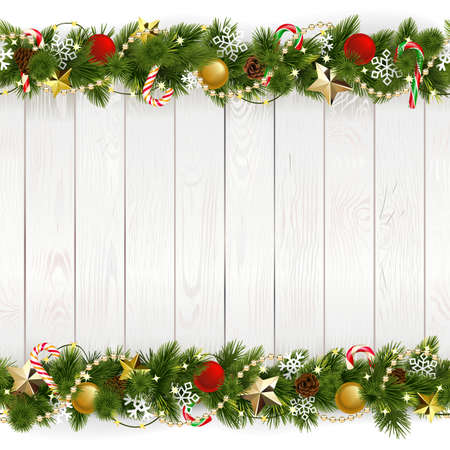 Vector Christmas Background with Golden Stars isolated on white backgroundのイラスト素材