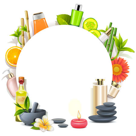 Vector Body Care Concept isolated on white backgroundのイラスト素材