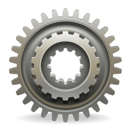 Vector Car Gearwheel isolated on white backgroundのイラスト素材