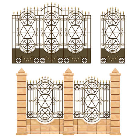Palace Fence with Gateのイラスト素材