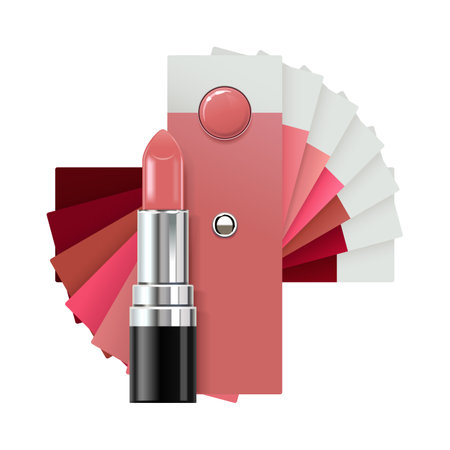 Vector Lipstick Palette isolated on white backgroundのイラスト素材