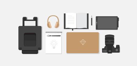 Workplace of the designer.のイラスト素材