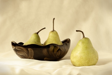 still life with pearsの写真素材