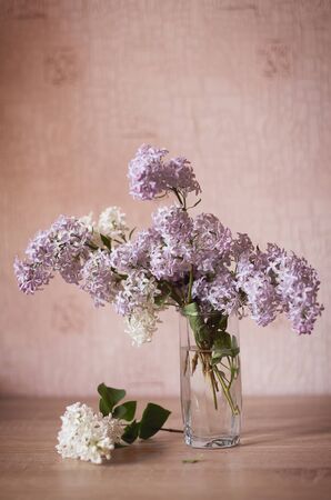 Still life with lilacsの写真素材