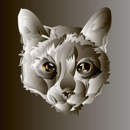 cat kitten animal black cat drawingのイラスト素材