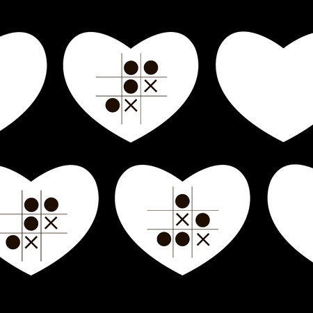 heart hearts re stripes crosses repetitionのイラスト素材