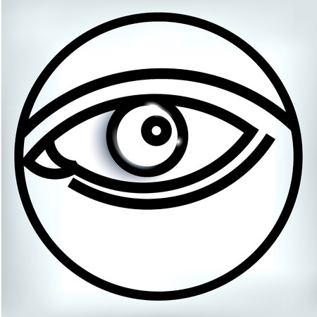 illustration eye human black eyeball lookのイラスト素材