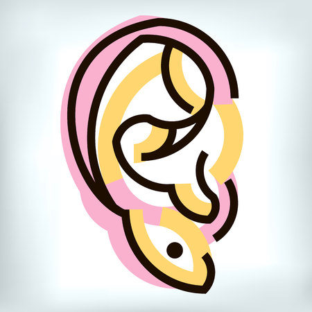 ear illustration graphic human symbo noseのイラスト素材