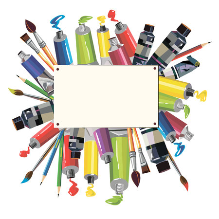 art brush isolated graphic drawing frameのイラスト素材