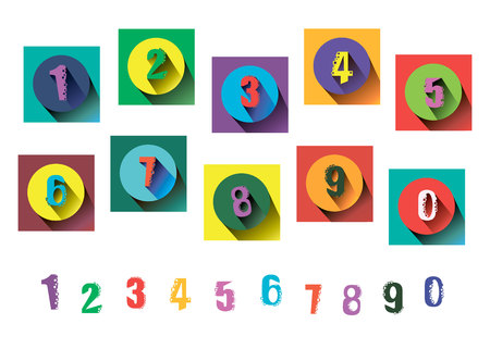 number design symbol numeral school signのイラスト素材