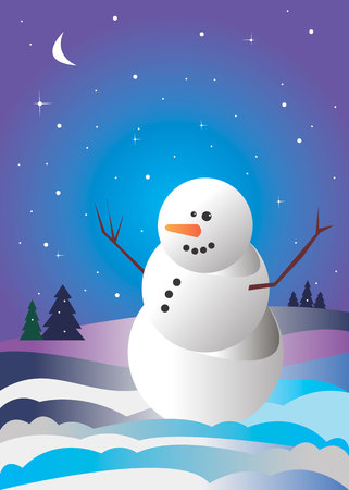 snowman xmas christmas illustration white holidayのイラスト素材