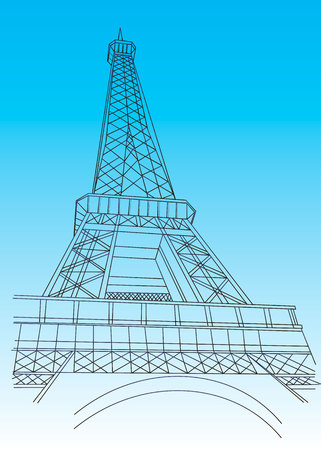illustration landmark france travel architecture tourismのイラスト素材