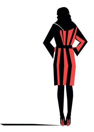 girl female stockings fashion illustration womanのイラスト素材