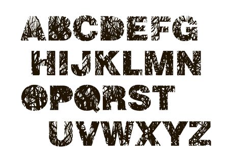 letter font alphabet text design triangleのイラスト素材