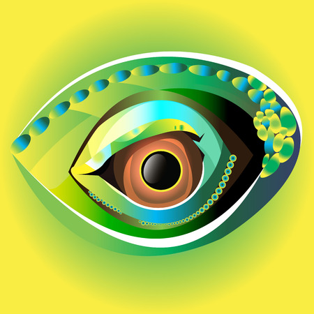 illustration eye black eyeball look whiteのイラスト素材