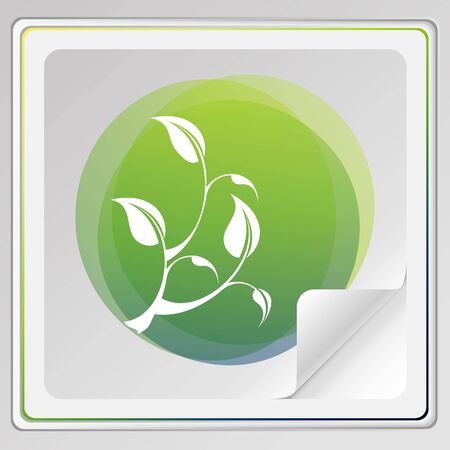 green background clean nature eco leavesのイラスト素材