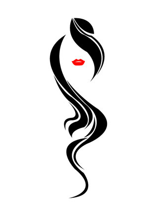 girl portrait beauty hair beautiful headのイラスト素材