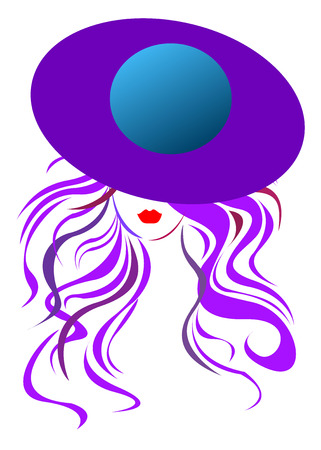 girl portrait beauty hair beautiful headのイラスト素材