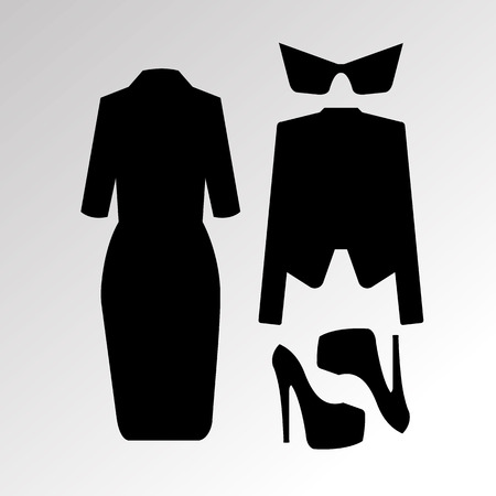 Clothing set silhouette.のイラスト素材