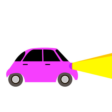 Car toy vector automobile auto vehicle icon cartoon illustration wheel transportのイラスト素材