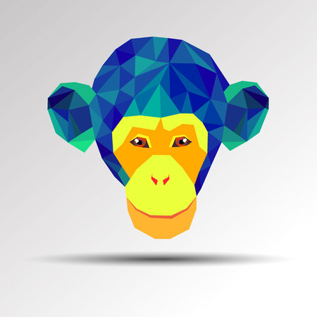vector illustration cartoon cute monkey character happy wild mammal animal funny jungleのイラスト素材